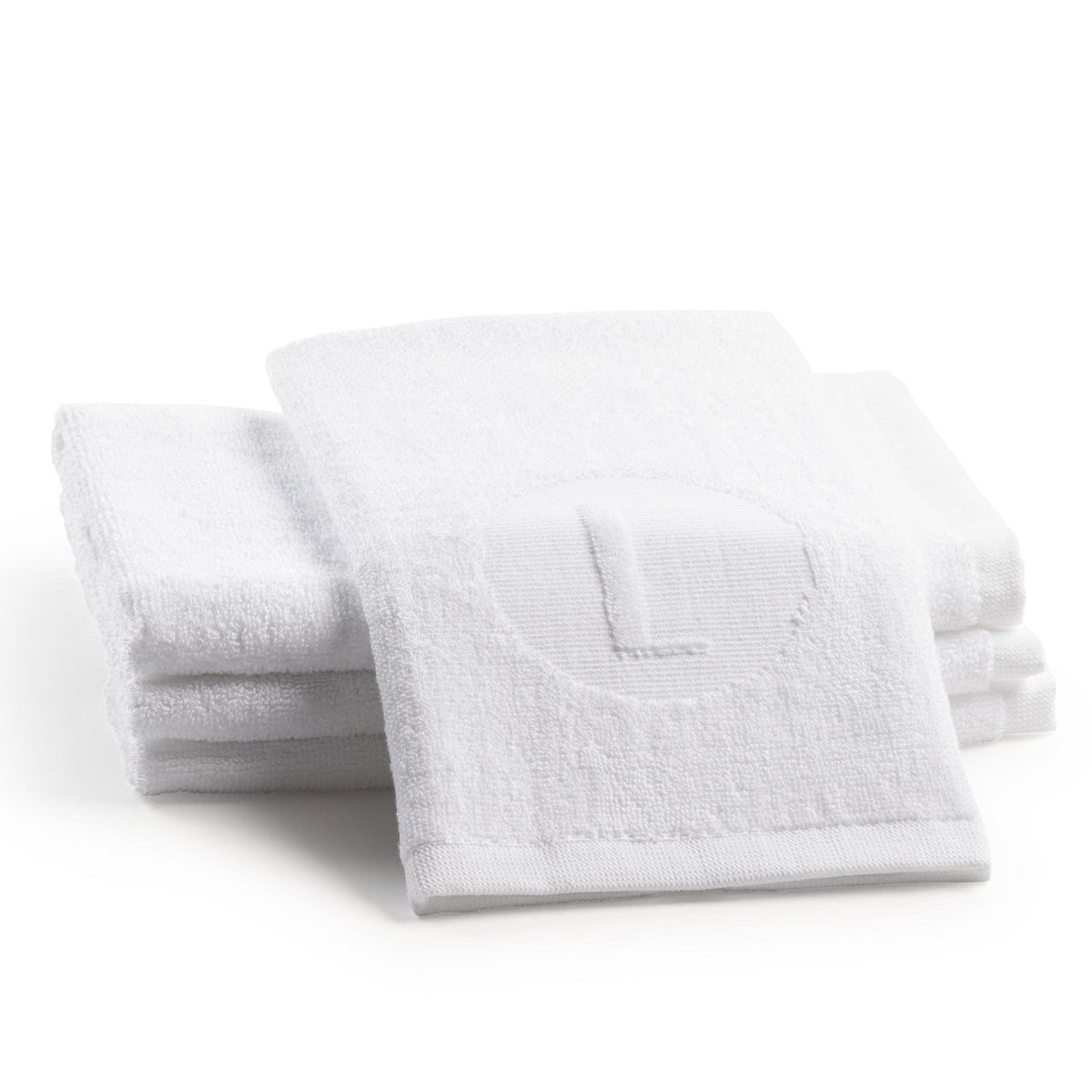Circle Initial Embossed Finger Towel