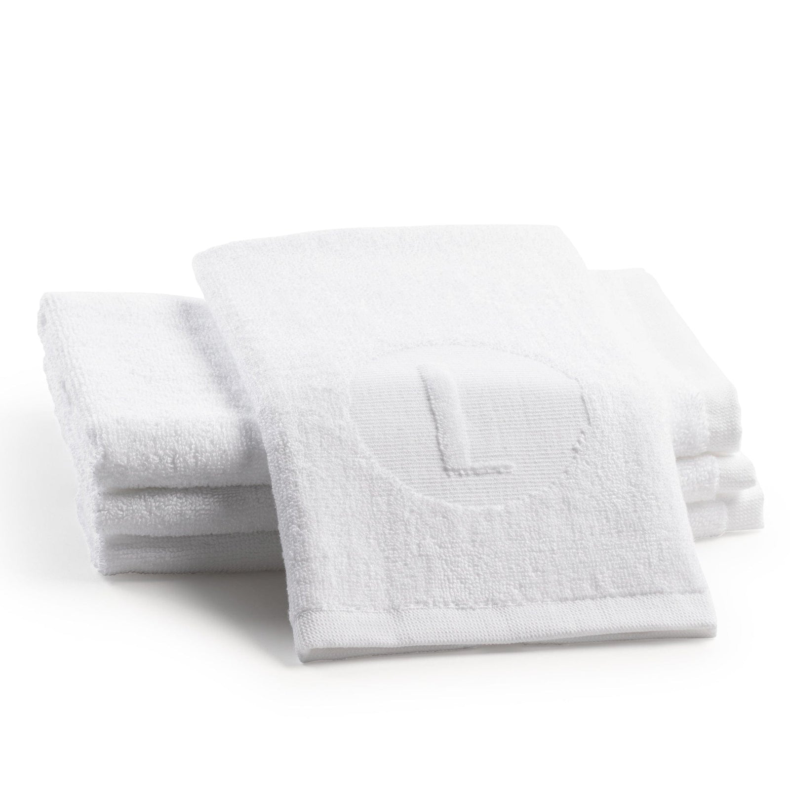 Circle Initial Embossed Finger Towel