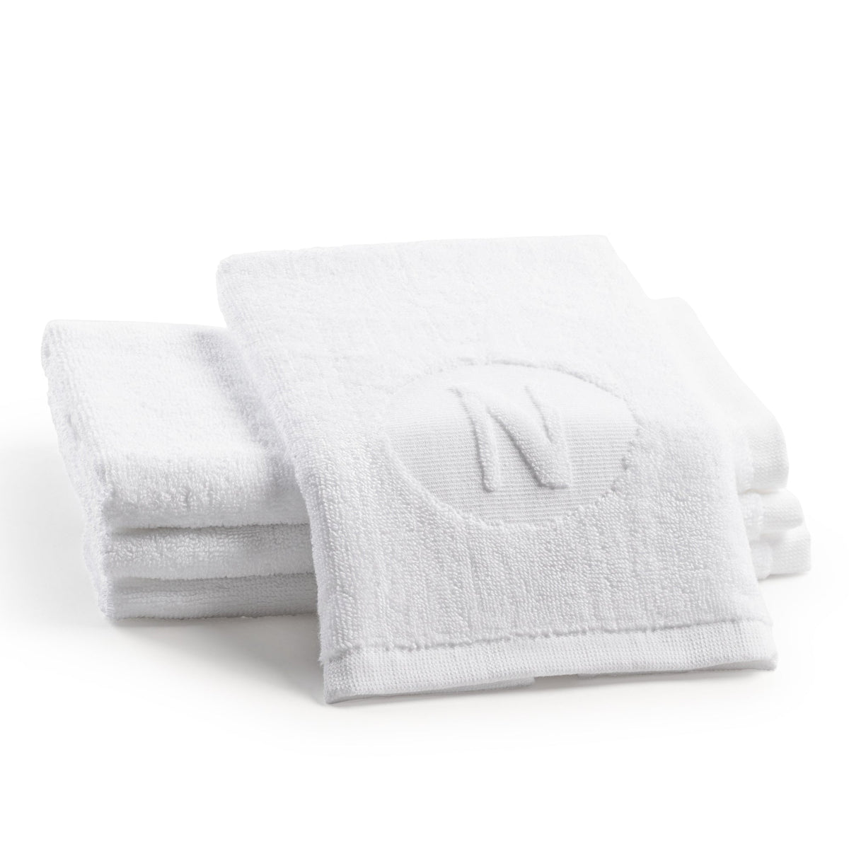 Circle Initial Embossed Finger Towel