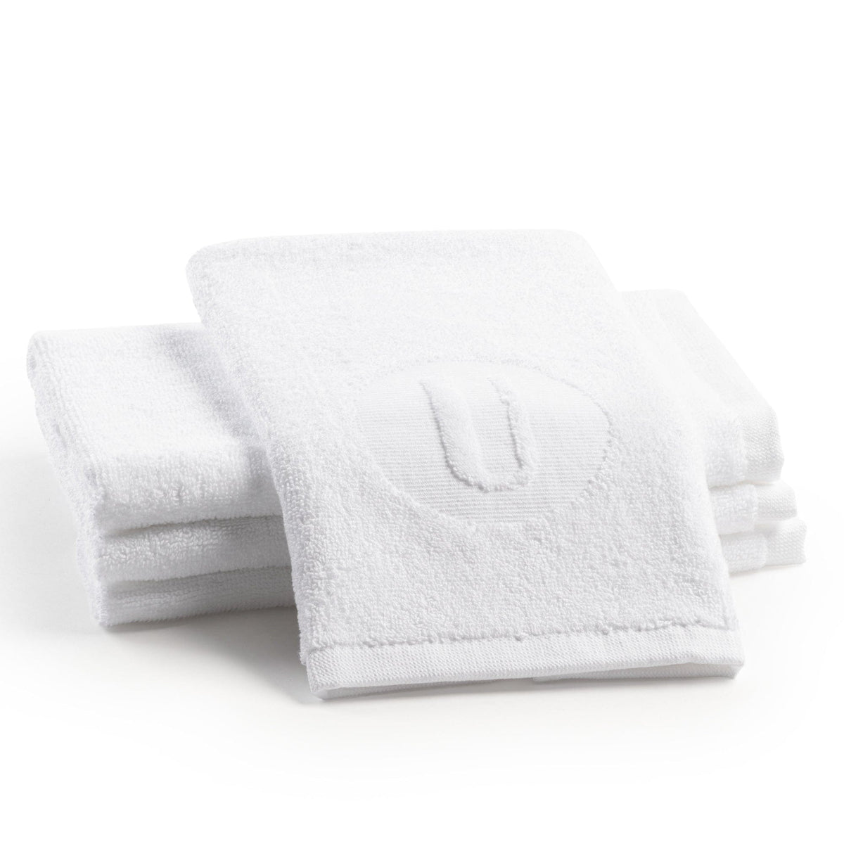 Circle Initial Embossed Finger Towel
