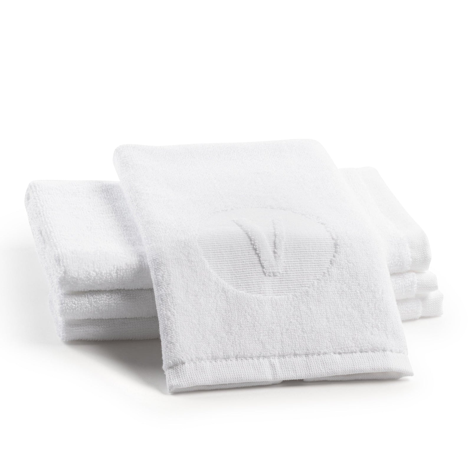 Circle Initial Embossed Finger Towel