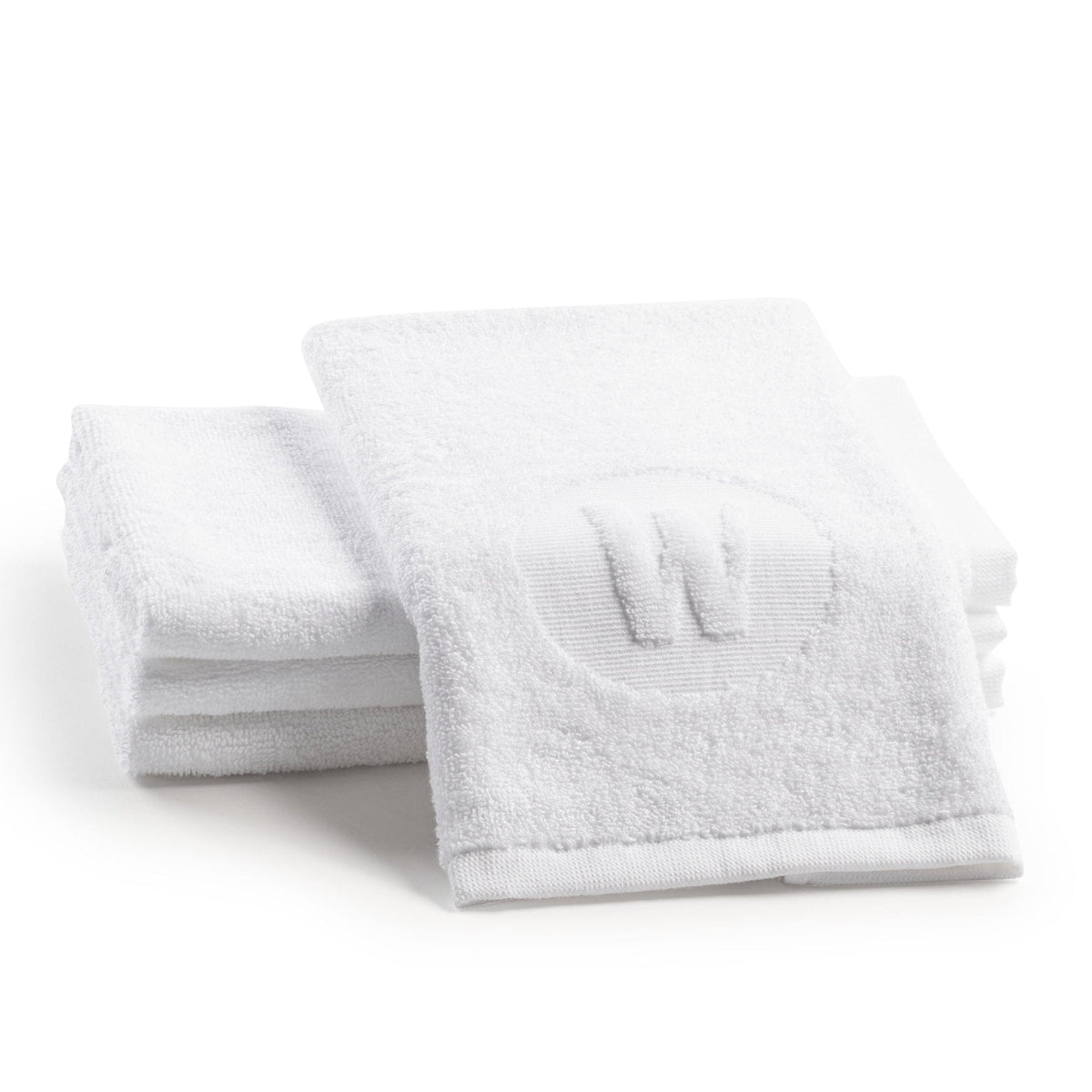 Circle Initial Embossed Finger Towel