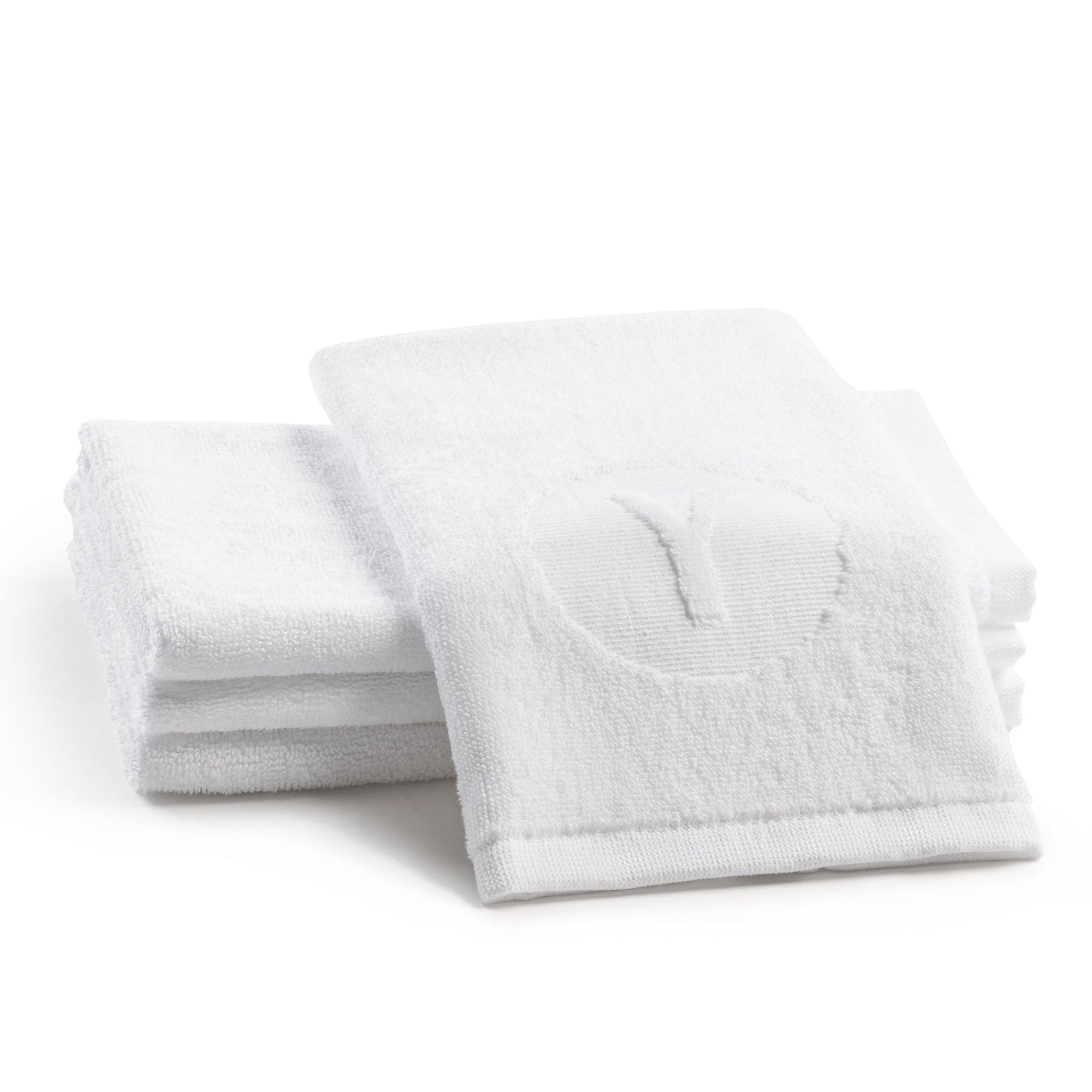 Circle Initial Embossed Finger Towel