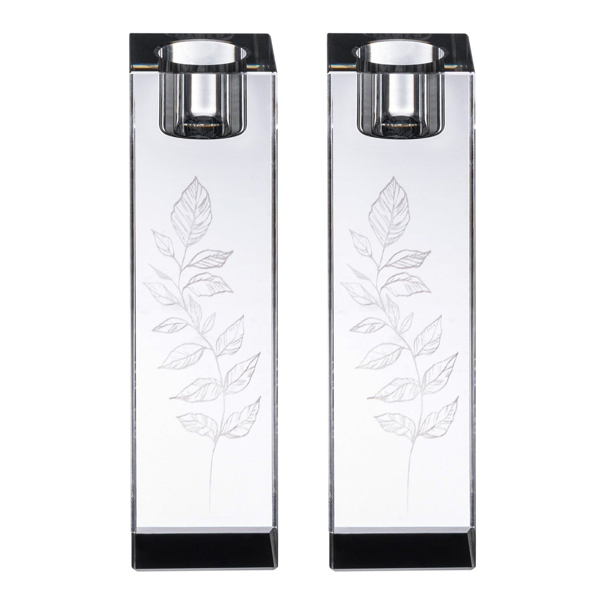 Engraved Crystal Candlesticks - Waterdale Collection