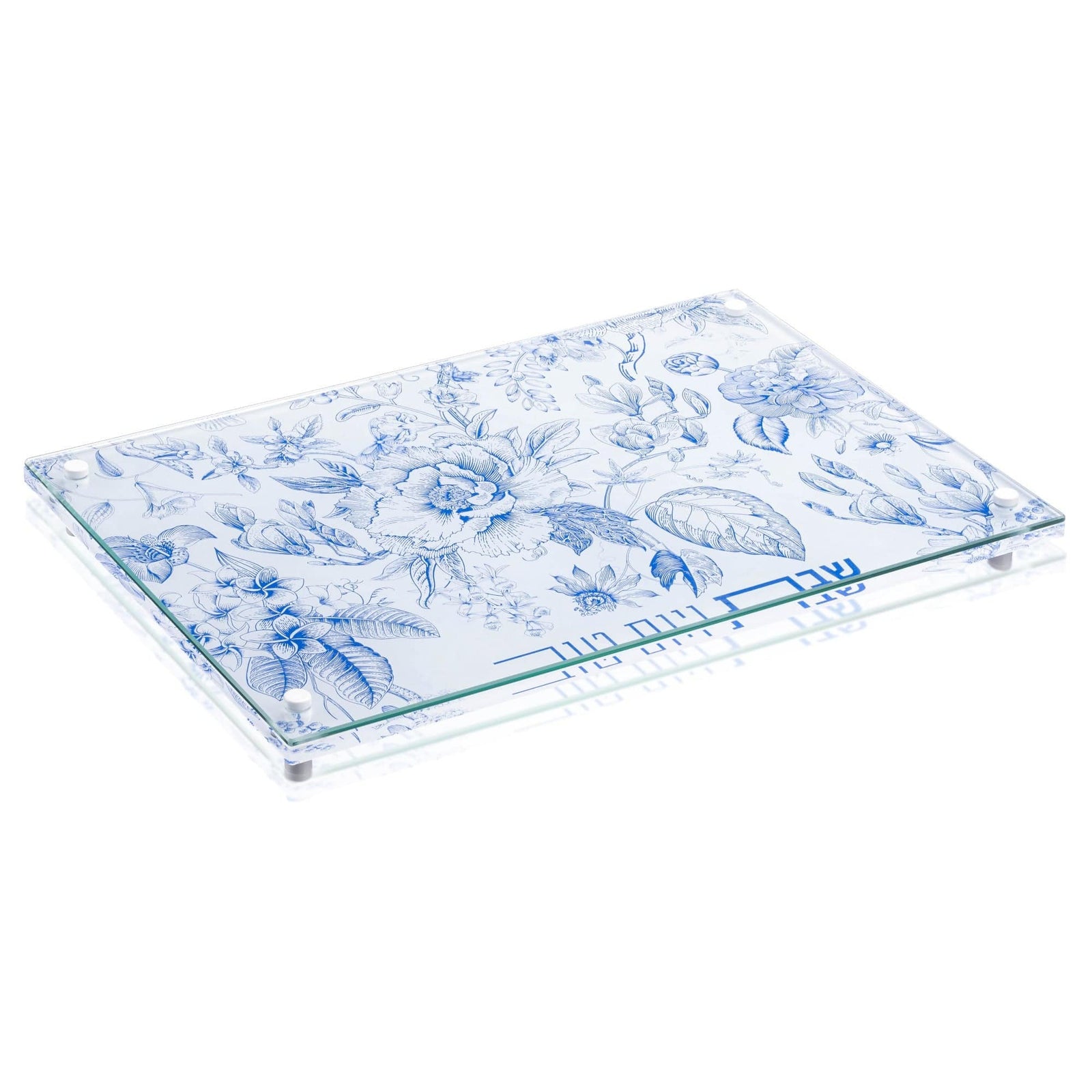 Blue French Toile Challah Pouch Set