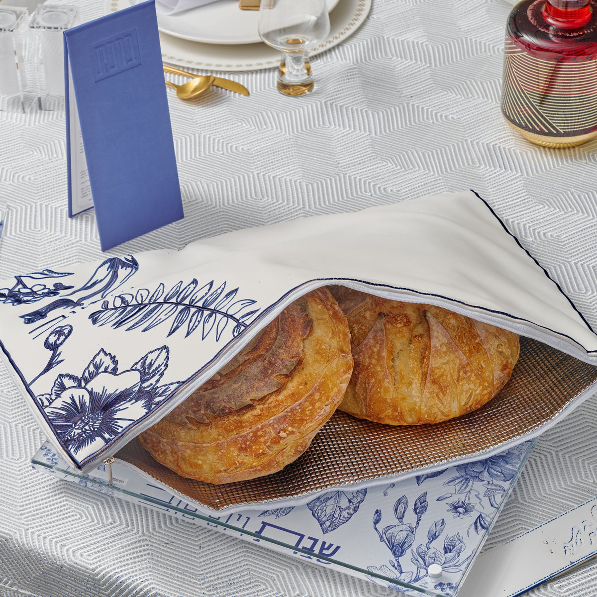 French Toile Challah Pouch Cover