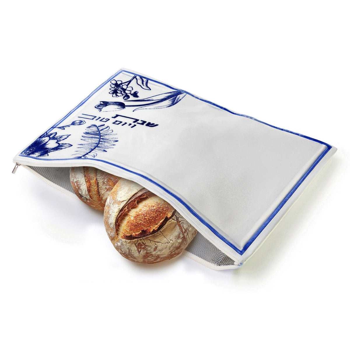 Blue French Toile Challah Pouch Set