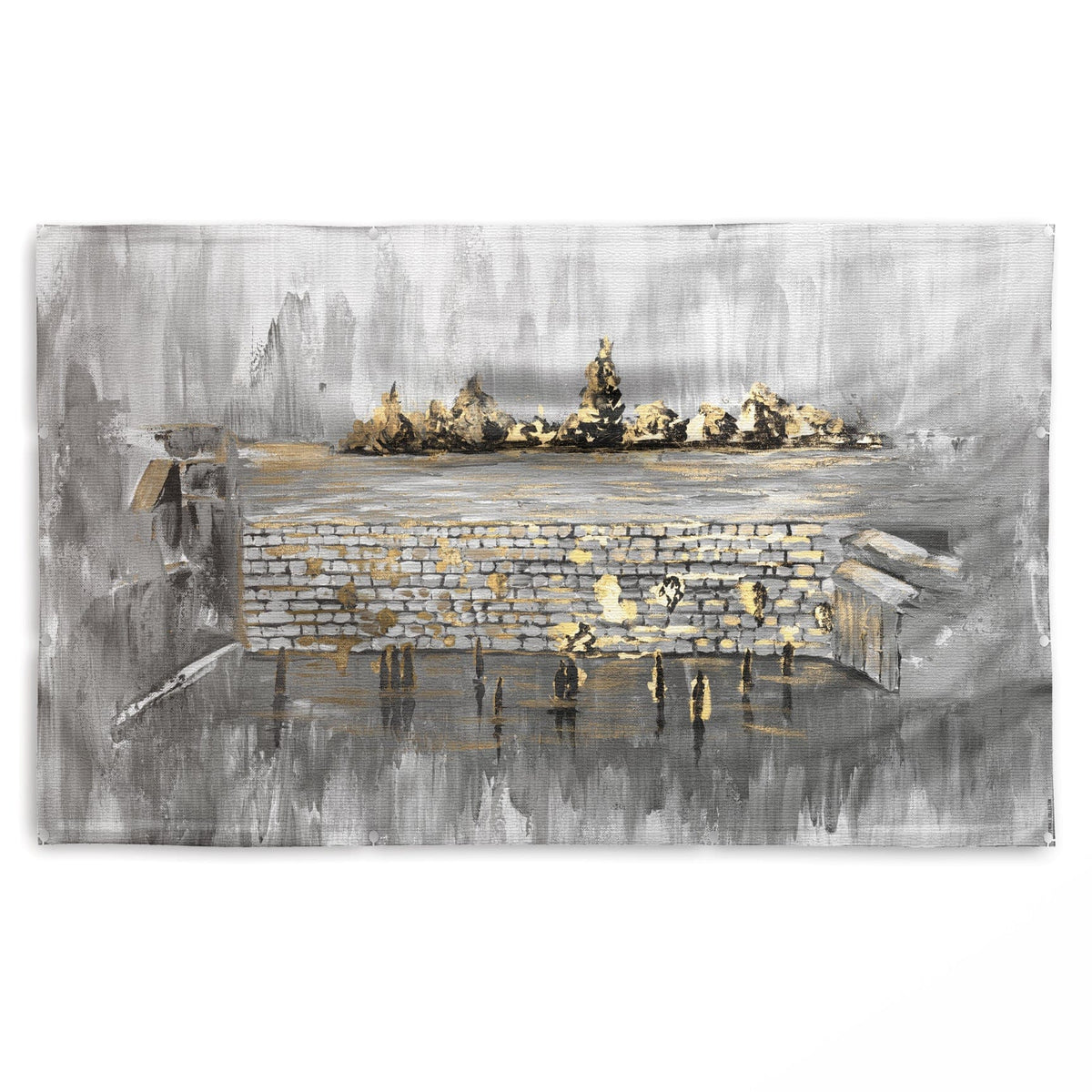 Kosel After Rain Vinyl Sukkah Decoration - Waterdale Collection
