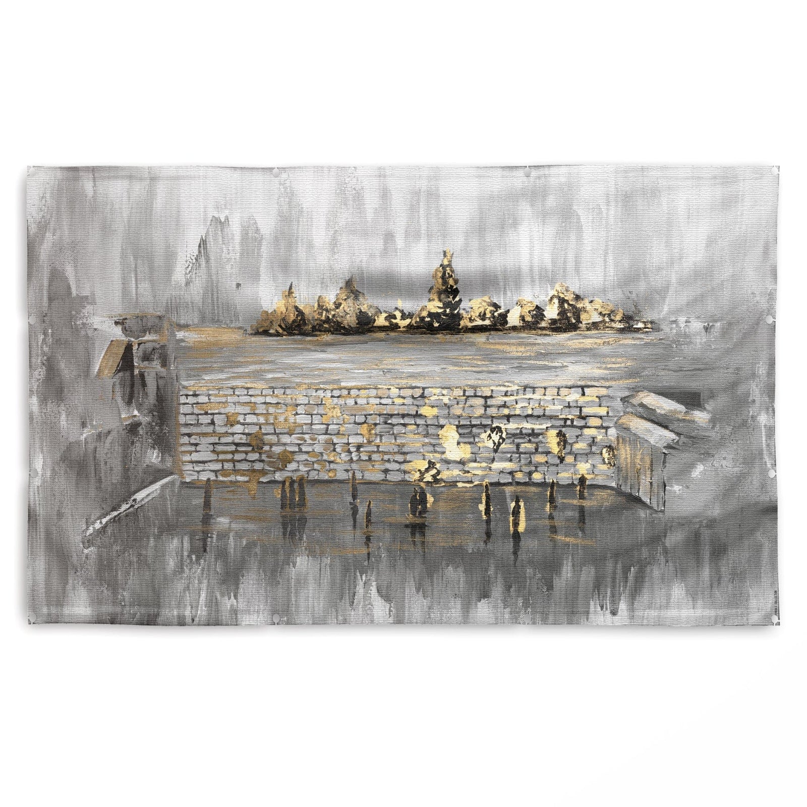 Kosel After Rain Vinyl Sukkah Decoration - Waterdale Collection