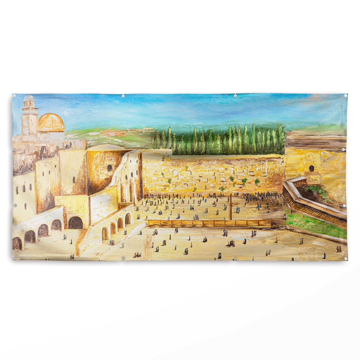 Kosel in Color Vinyl Sukkah Decoration - Waterdale Collection