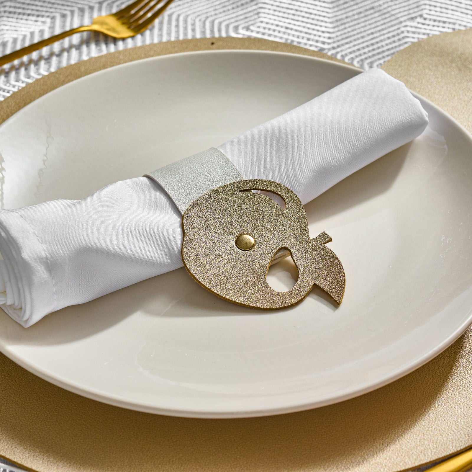 Leather Apple Napkin Wraps