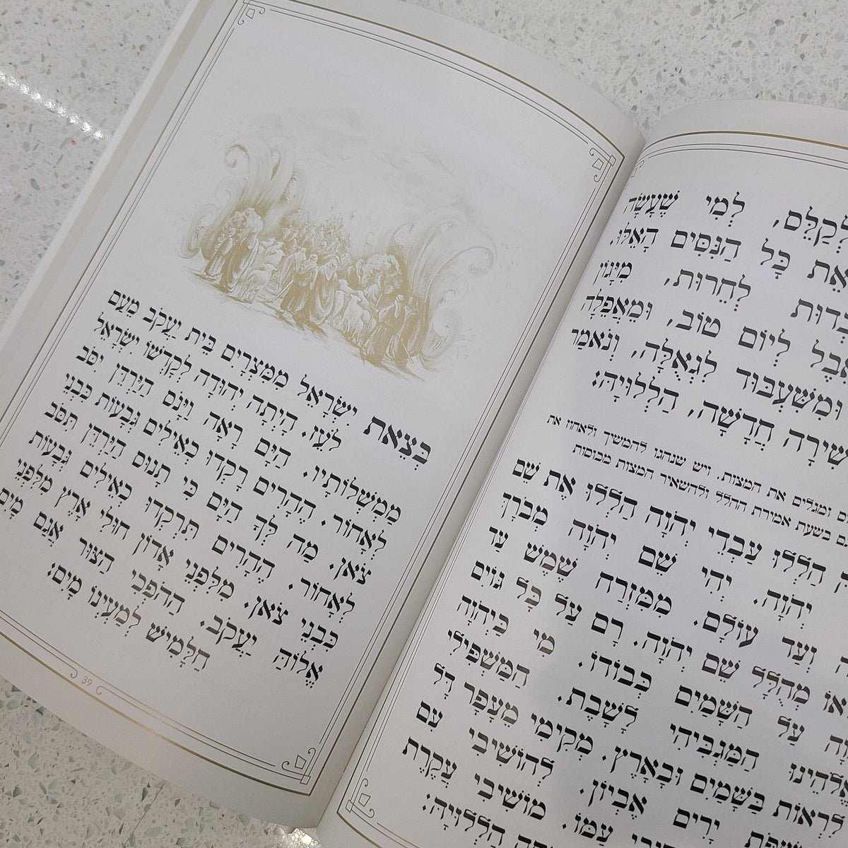 Leather Haggadah with Lucite Plate - Waterdale Collection