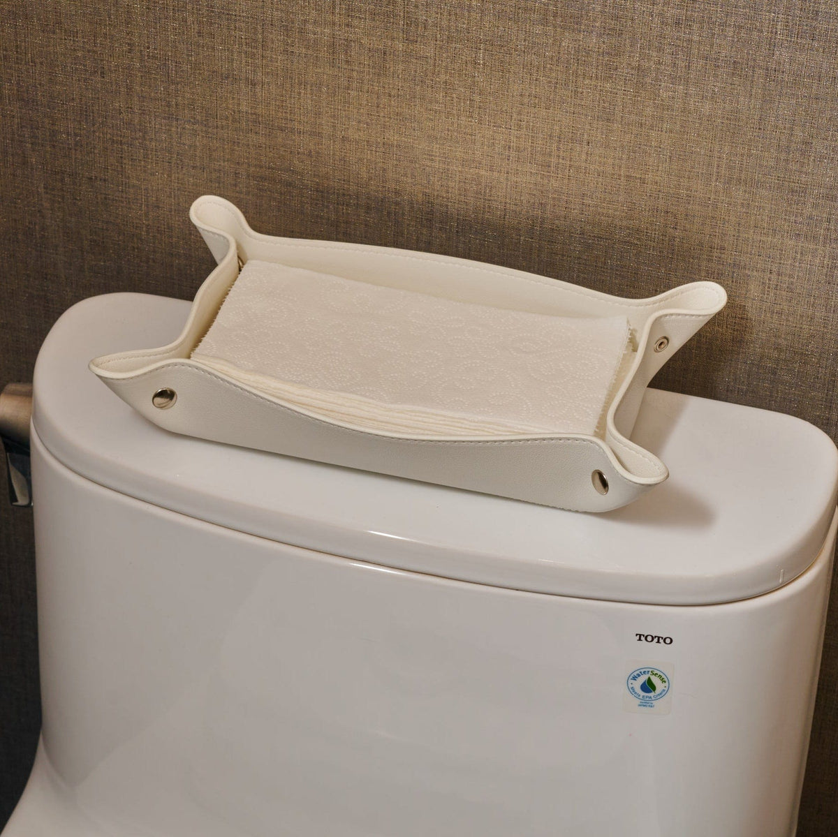 Leather Shabbos Toilet Paper / Tray Guest Towel / Multi-purpose Tray