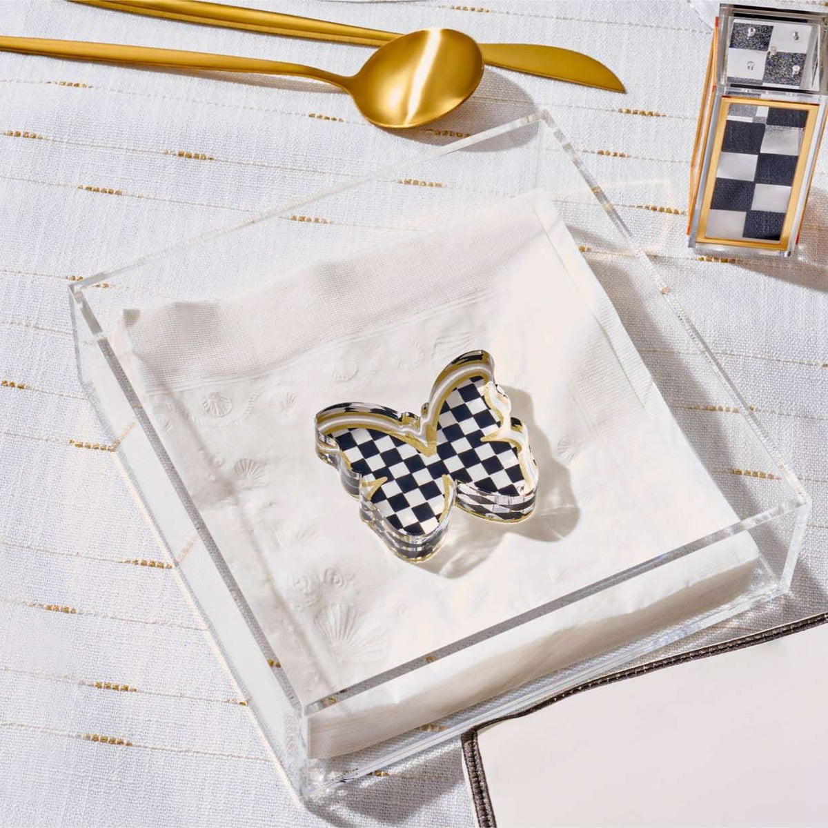 Onyx Butterfly Napkin Holder