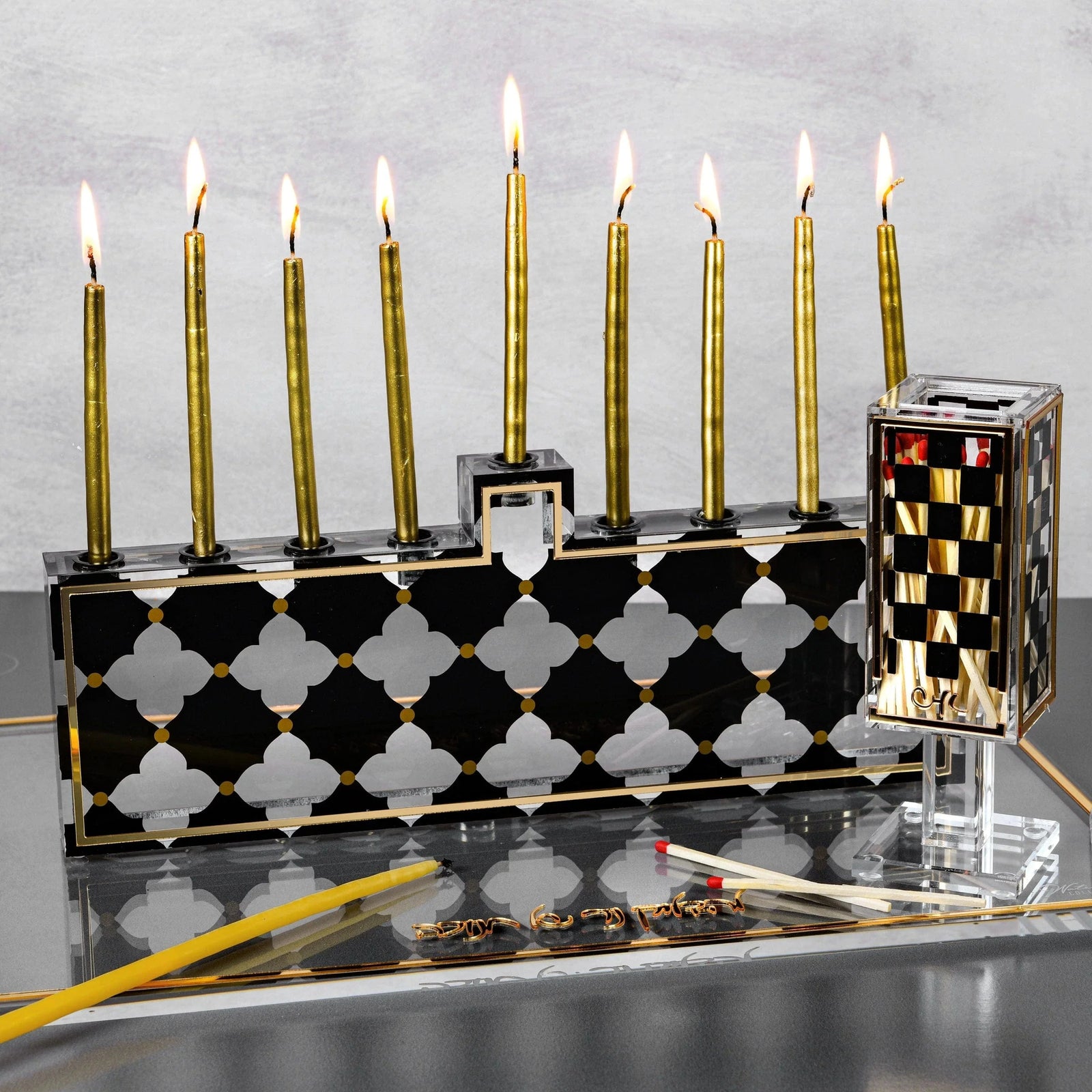 Onyx Chanukah Set