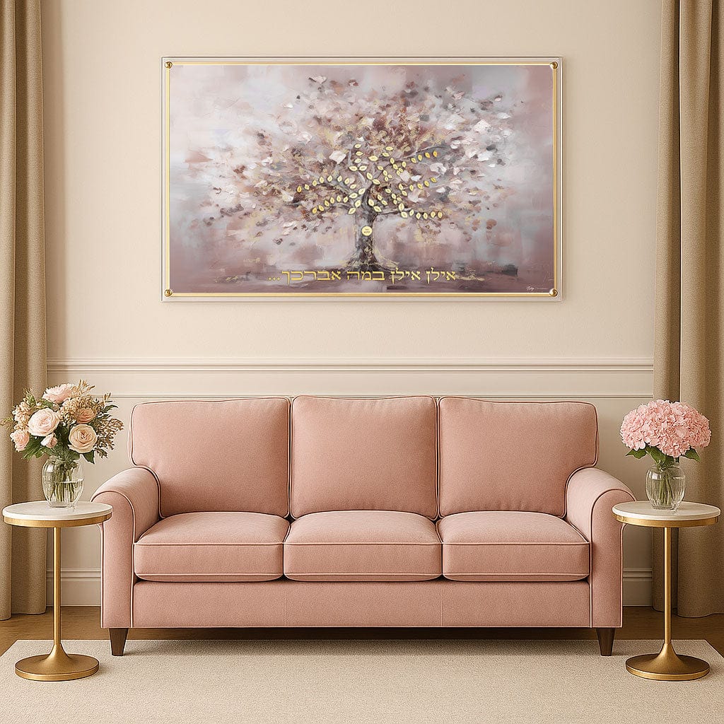 Painted by Batya Real Pink Family Tree