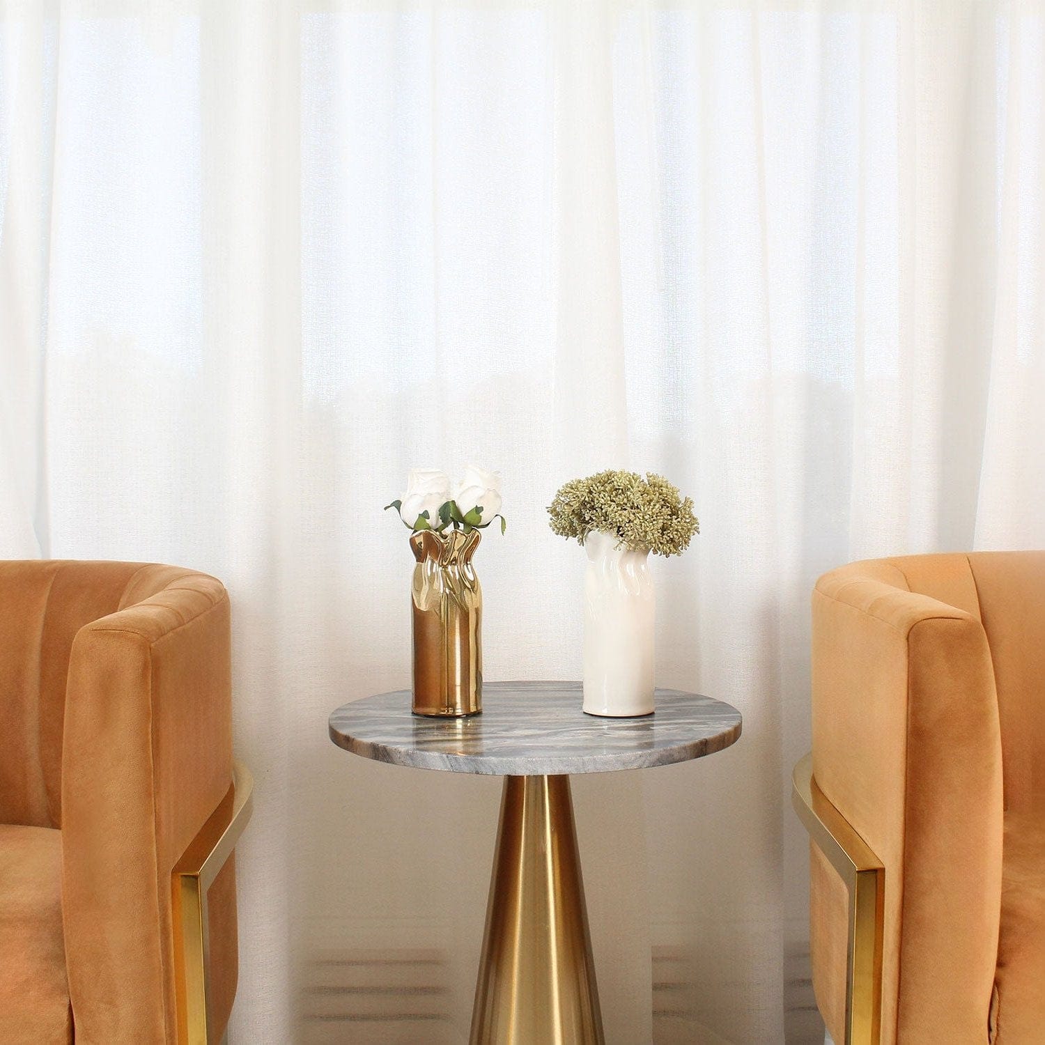 Gold Paper Bag Faux Floral