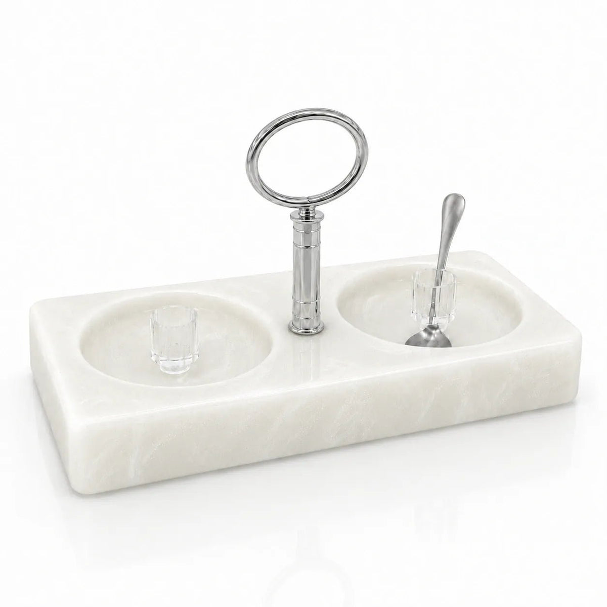 Rosh Hashanah Resin Honey Salt Dish (Silver)