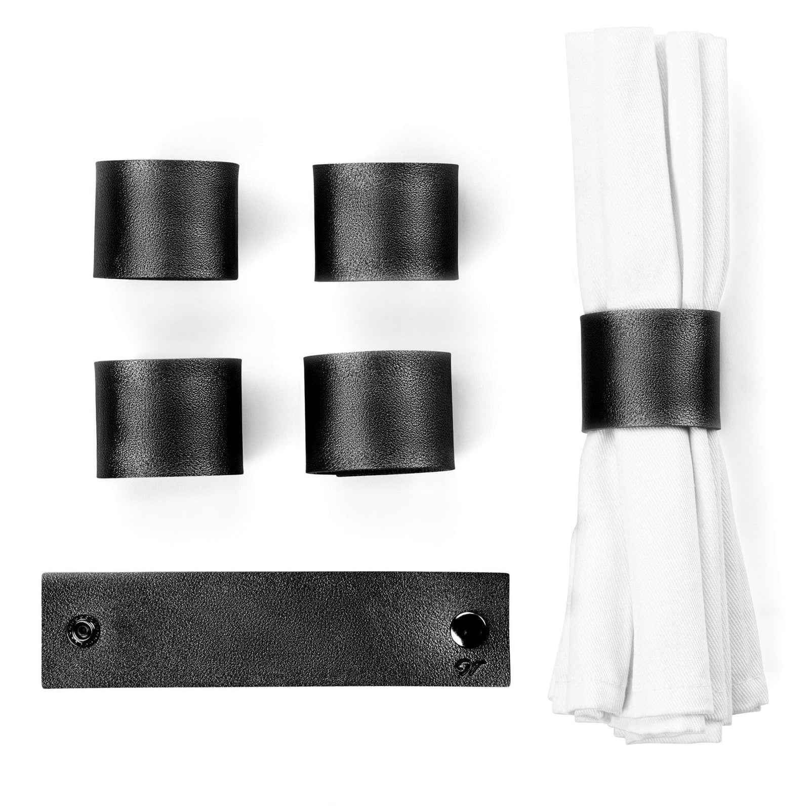 Solid Leather Napkin Wraps