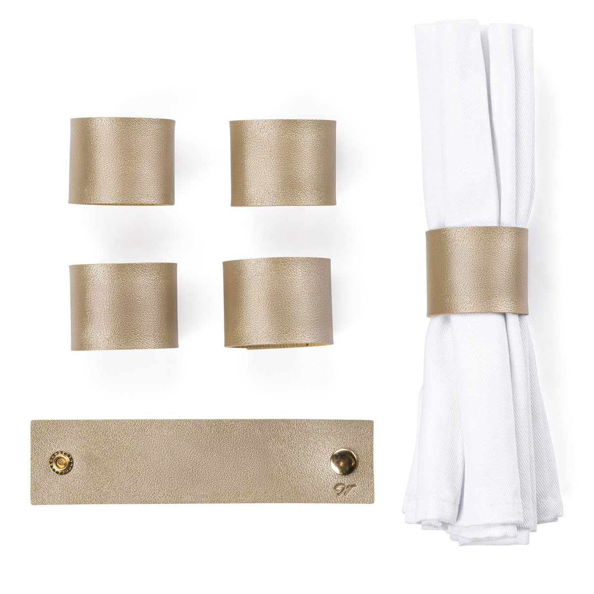 Solid Leather Napkin Wraps
