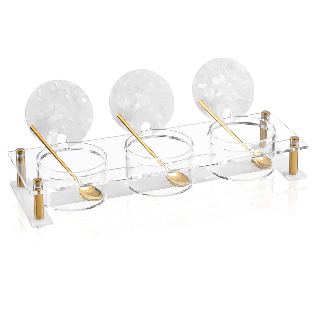 Suspended Pearlstone Dip Bowl Set