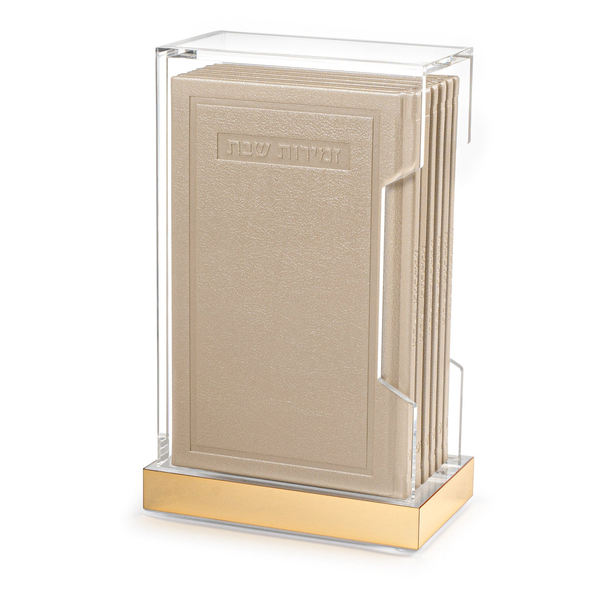 Tall Hardcover Leather & Lucite Bencher Set - Waterdale Collection