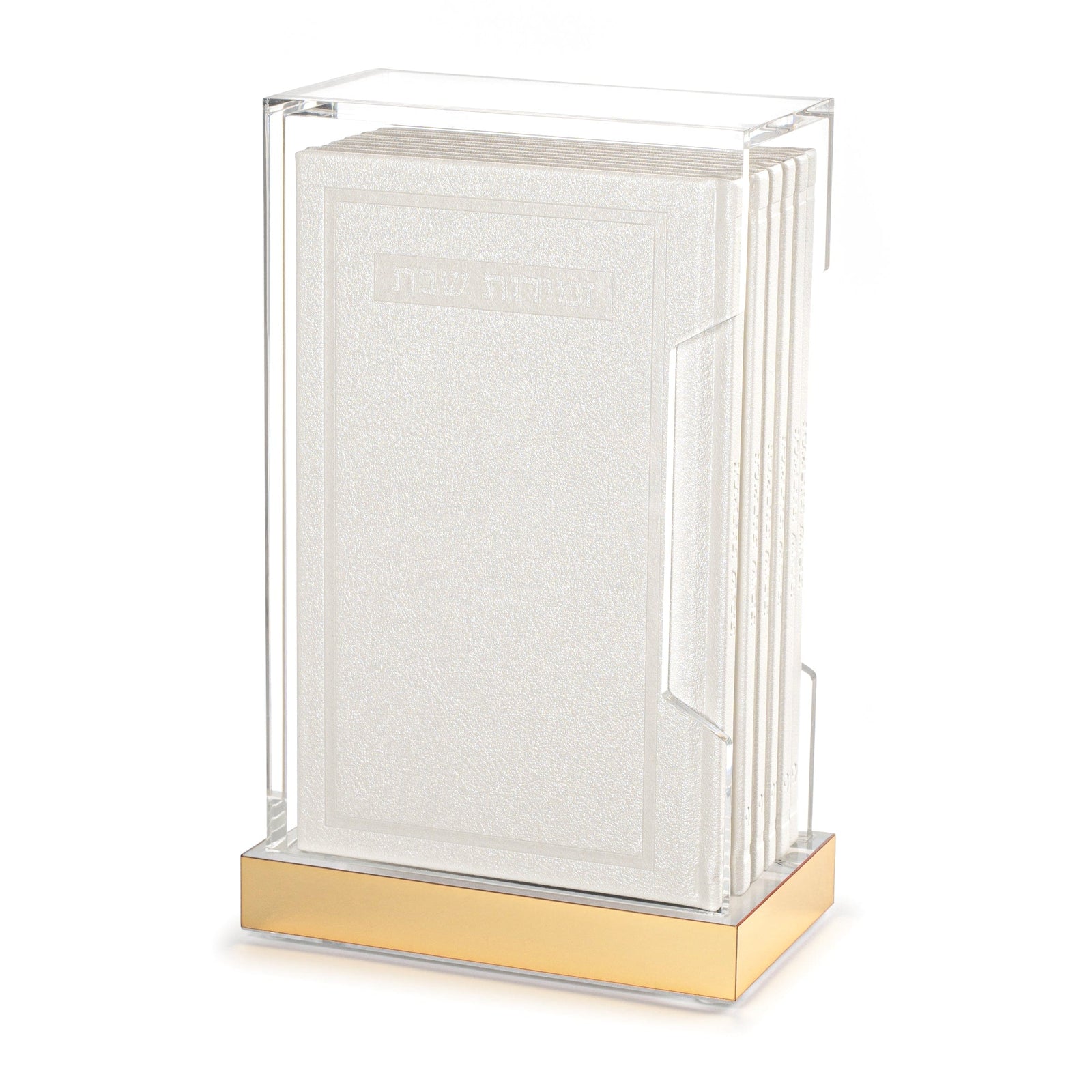 Tall Hardcover Leather & Lucite Bencher Set - Waterdale Collection