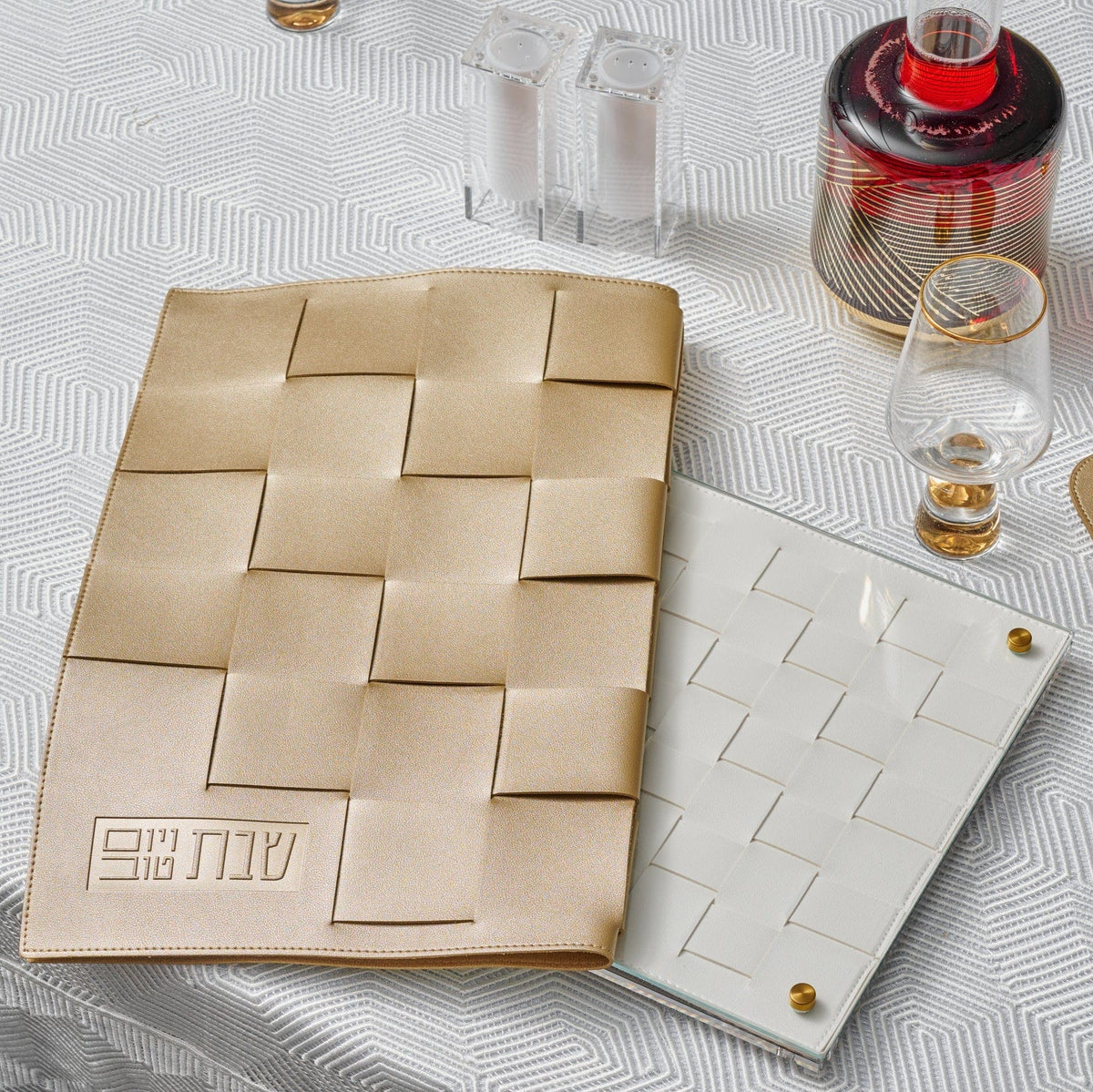 Woven Challah Board & Cover Set