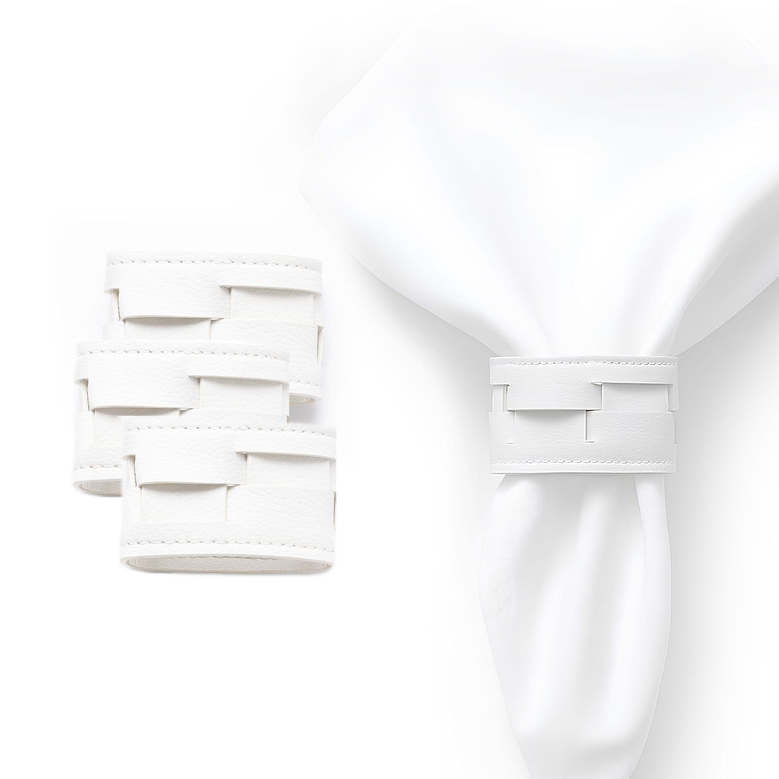Woven Leather Napkin Wraps
