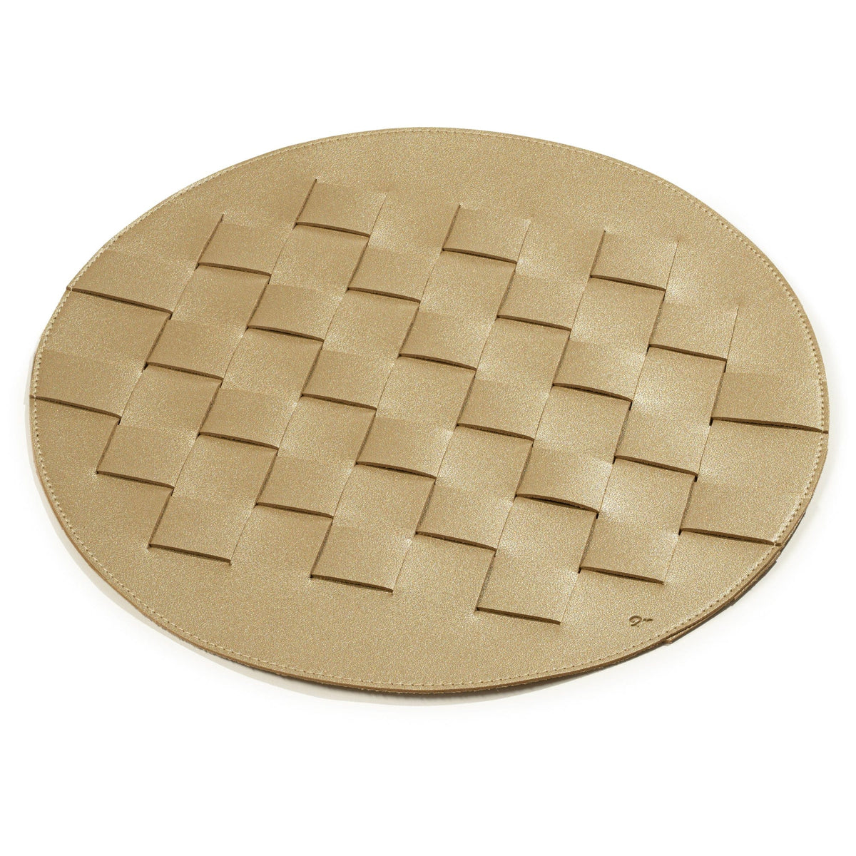 Woven Leather Round Chargers