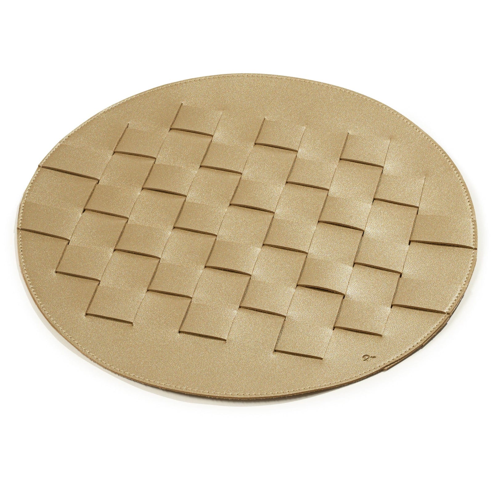Woven Leather Round Chargers
