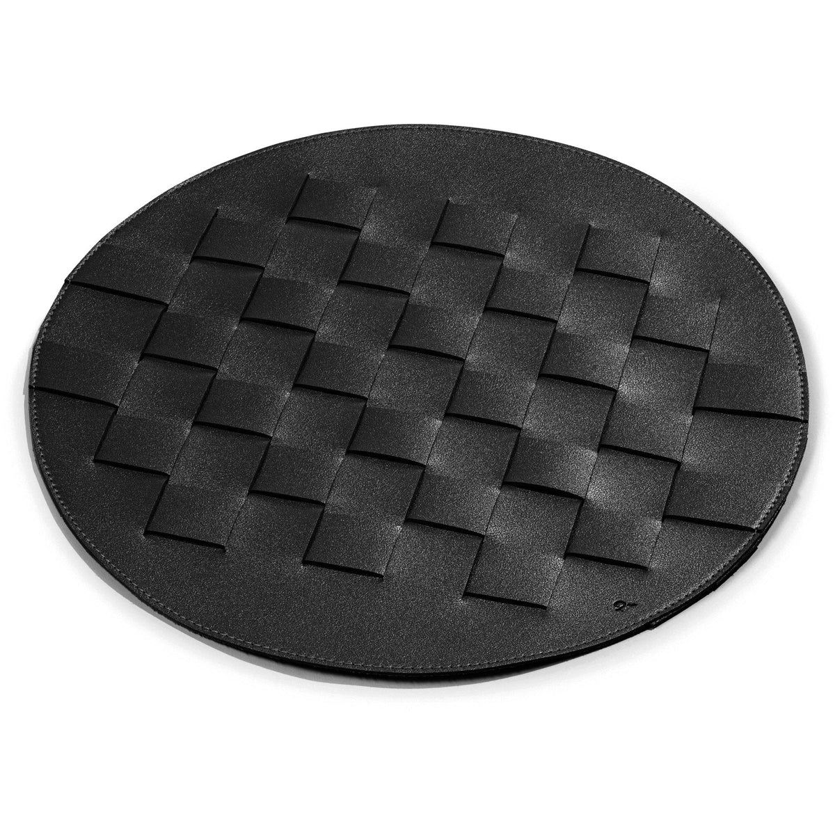Woven Leather Round Chargers