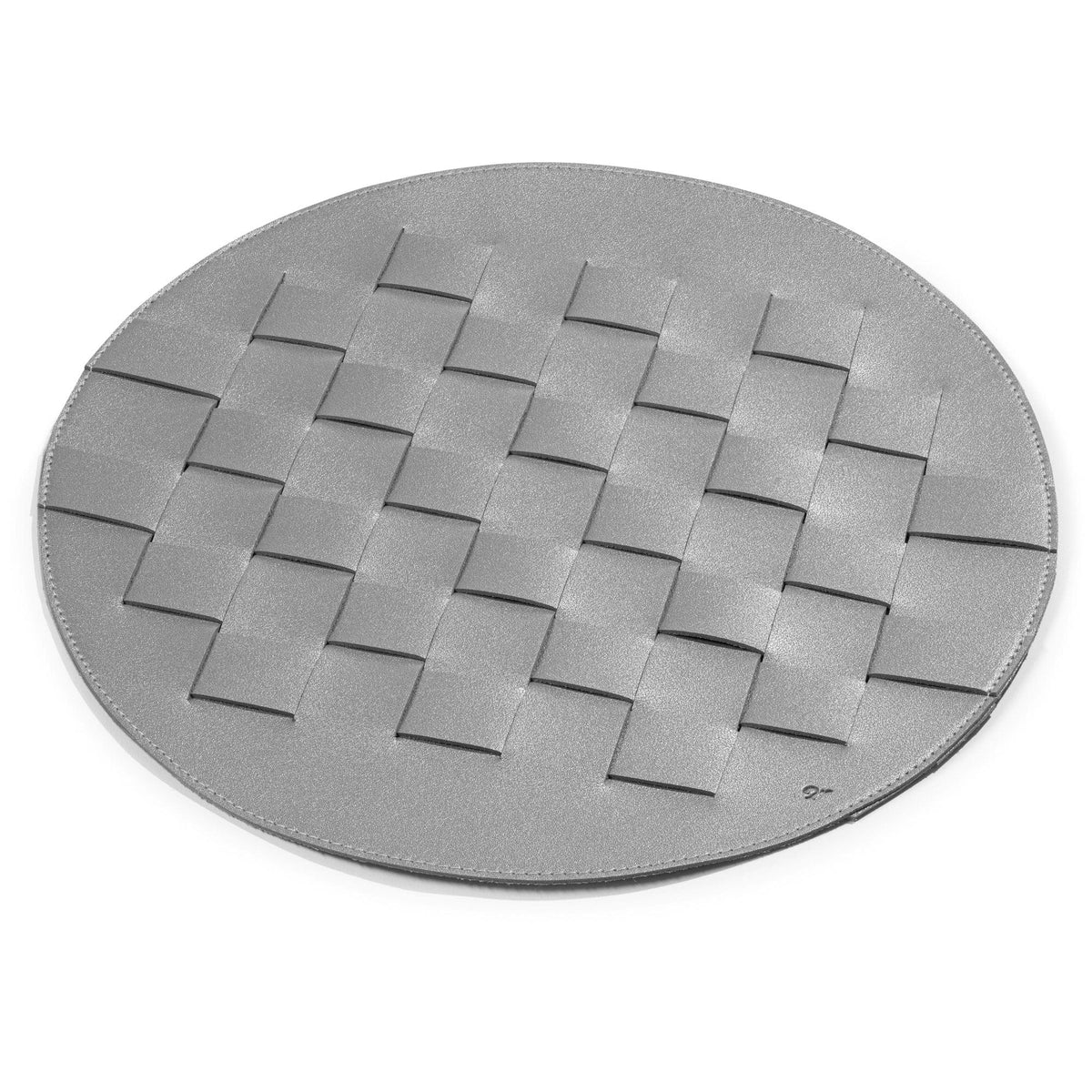 Woven Leather Round Chargers