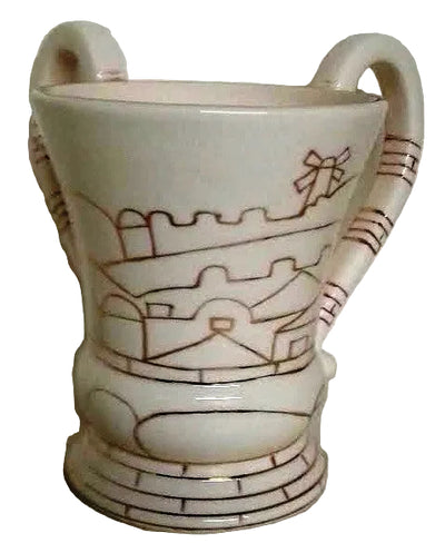 Karshi Ceramic Wash Cup Jerusalem of Gold