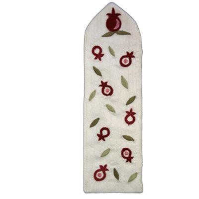 White Pomegranate Embroidered Bookmark