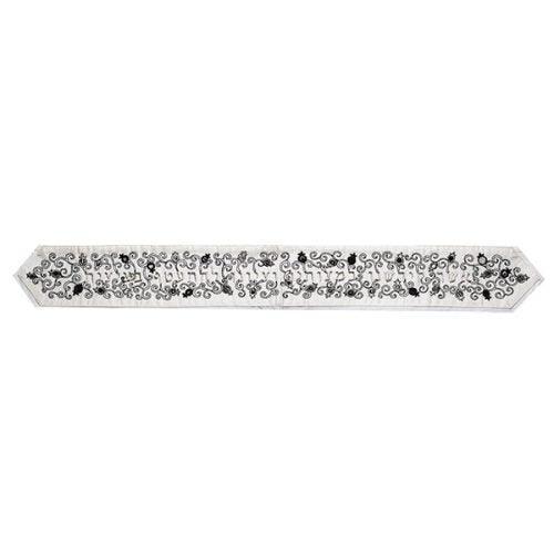 Woven Tallit w/ Stripes-Pomegranate Atara-Black (EM-TAL1B)