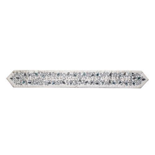 Woven Tallit w/ Stripes-Pomegranate Atara-Blue (EM-TAL1A)