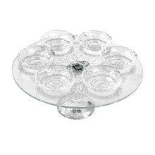 Crystal Seder Plate on 5" Pedestal--
