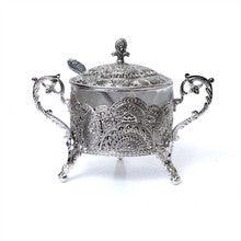 Honey Dish Silver Plated Filigree Design