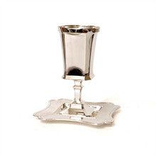 S/P Kiddush Cup Set With Stem