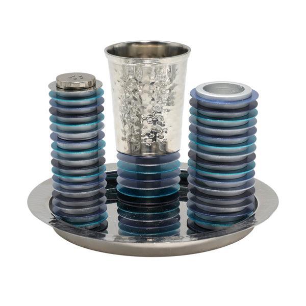 Yair Emanuel Hammered Havdalah Set - Anodized Discs (EM-HVB)