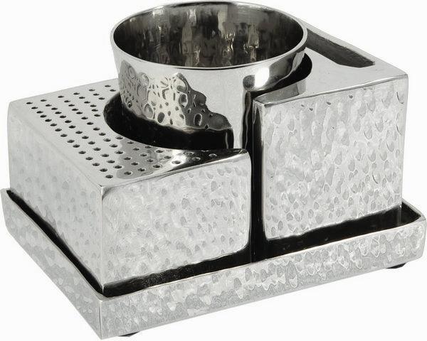 Yair Emanuel Nickel Hammered Havdallah Set (EM-HAB1)