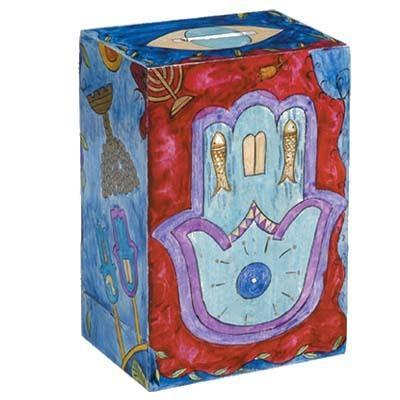 Yair Emanuel Rectangular Tzedakah (Charity) Box -Hamsah TZS-8