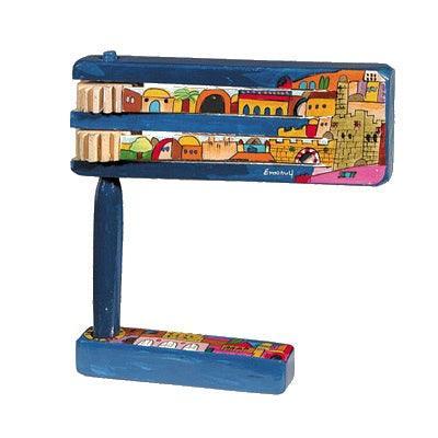Yair Emanuel Wooden Grogger (Purim noisemaker)  - Jerusalem GR-1