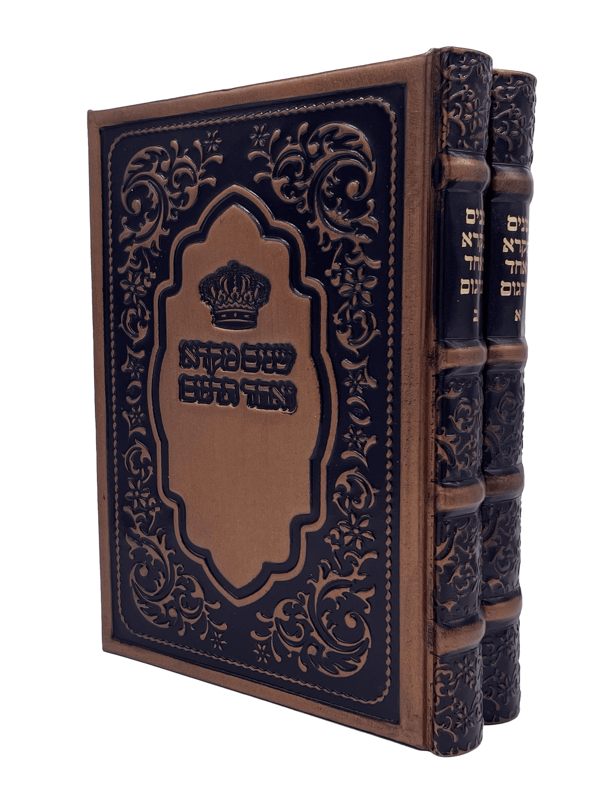 Antique Leather Shnaim Mikra V&#39;echad Targim 2V, Size 7x10, Bronze