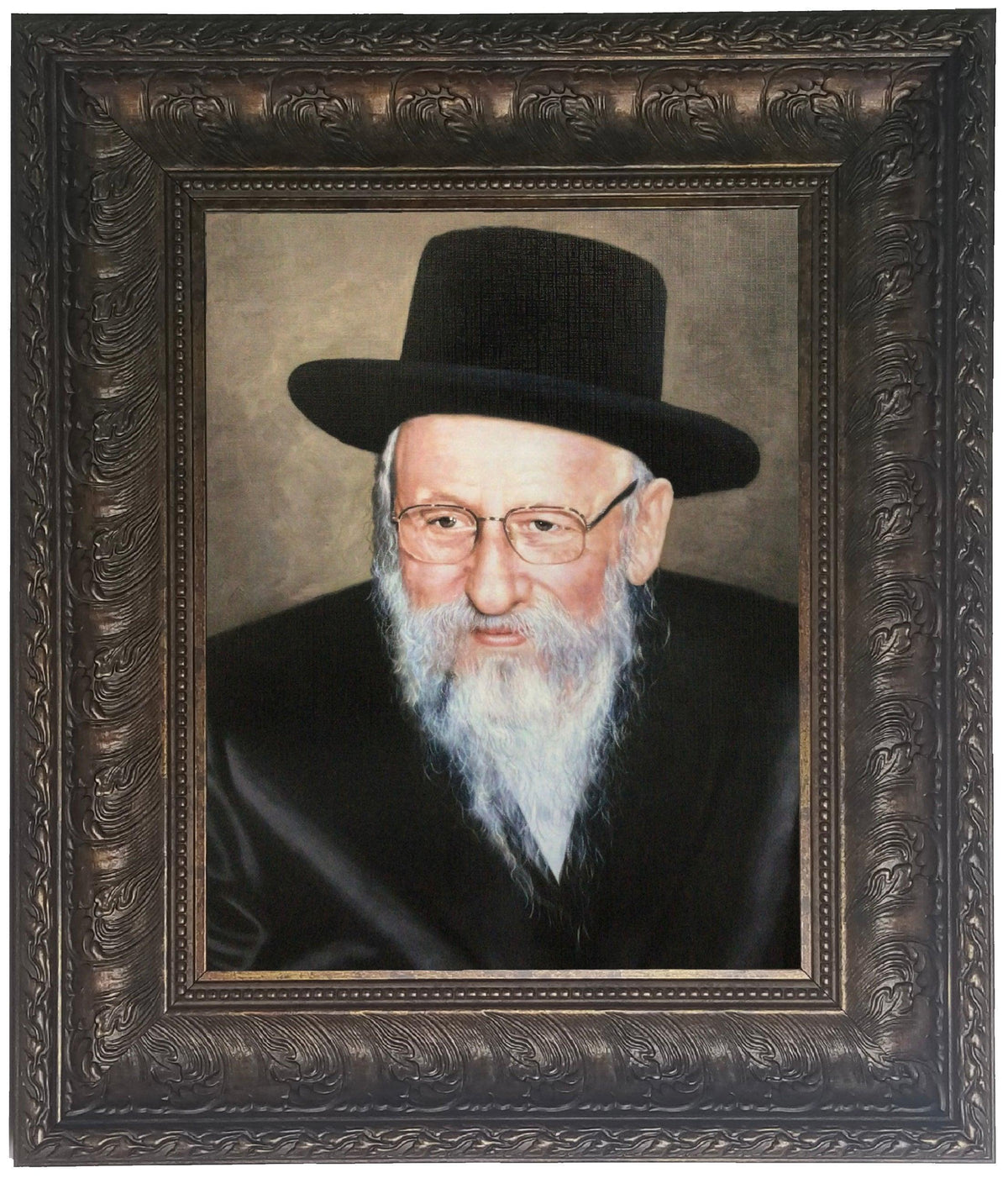 Bobover Rebbe- Reb Naftali-Painting on Canvas Brown Size 11x14"