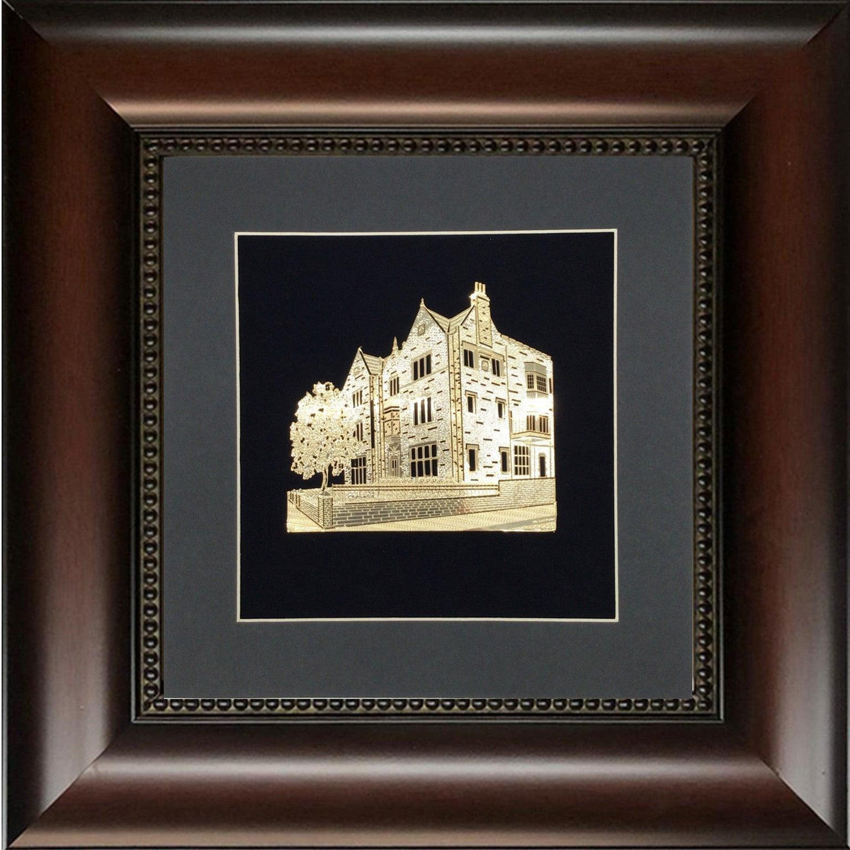 Chabad Gold Art #770 Frame #31  Size 16x16 Black Background