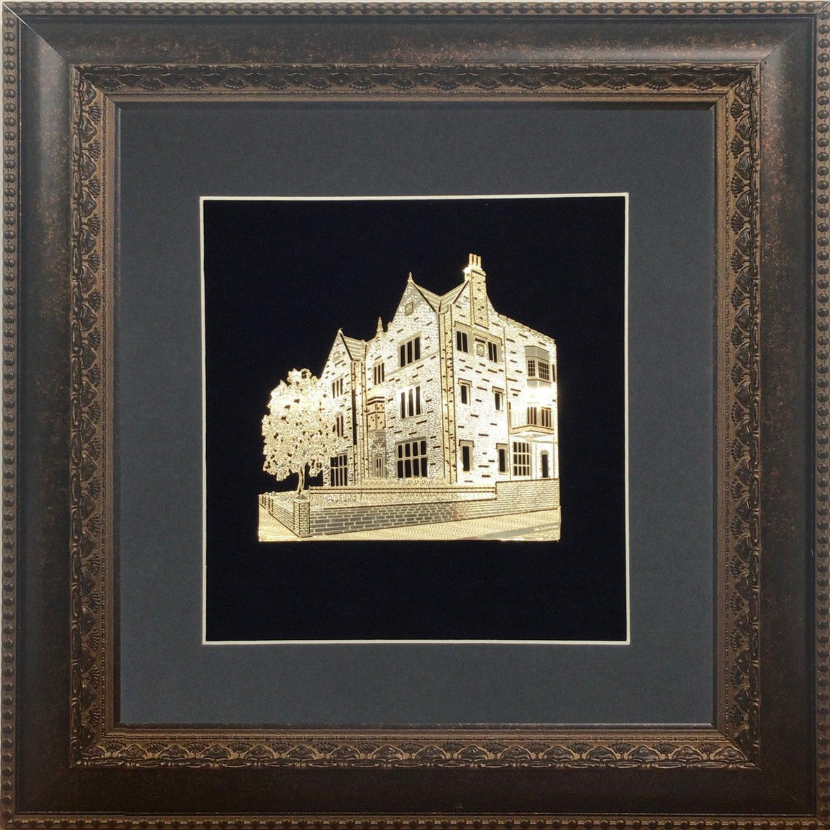Chabad Gold Art #770 Frame #34  Size 16x16 Black Background
