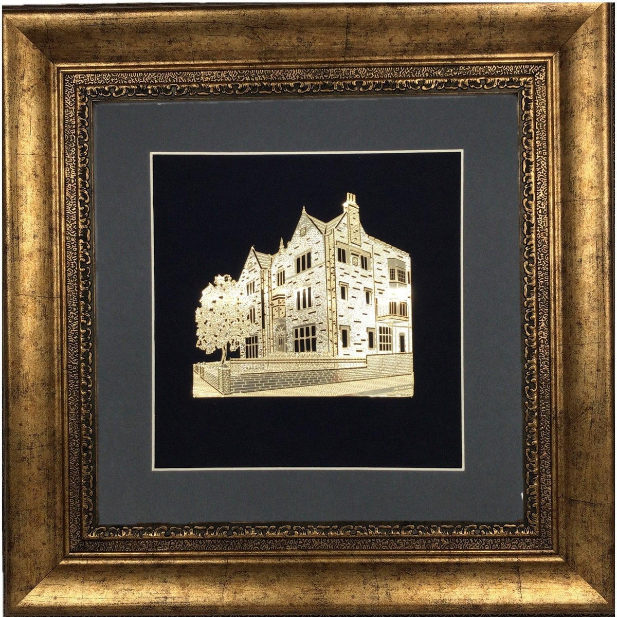 Chabad Gold Art #770 Frame #39  Size 24x25 Black Background