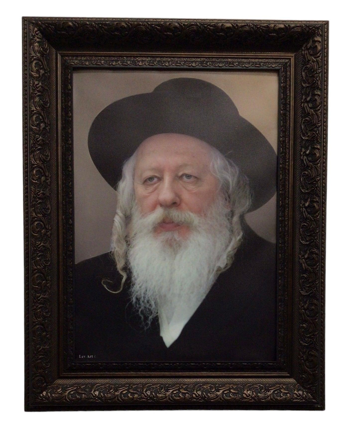 Framed Canvas of the Gerrer Rebbe, Size 17x21, Brown